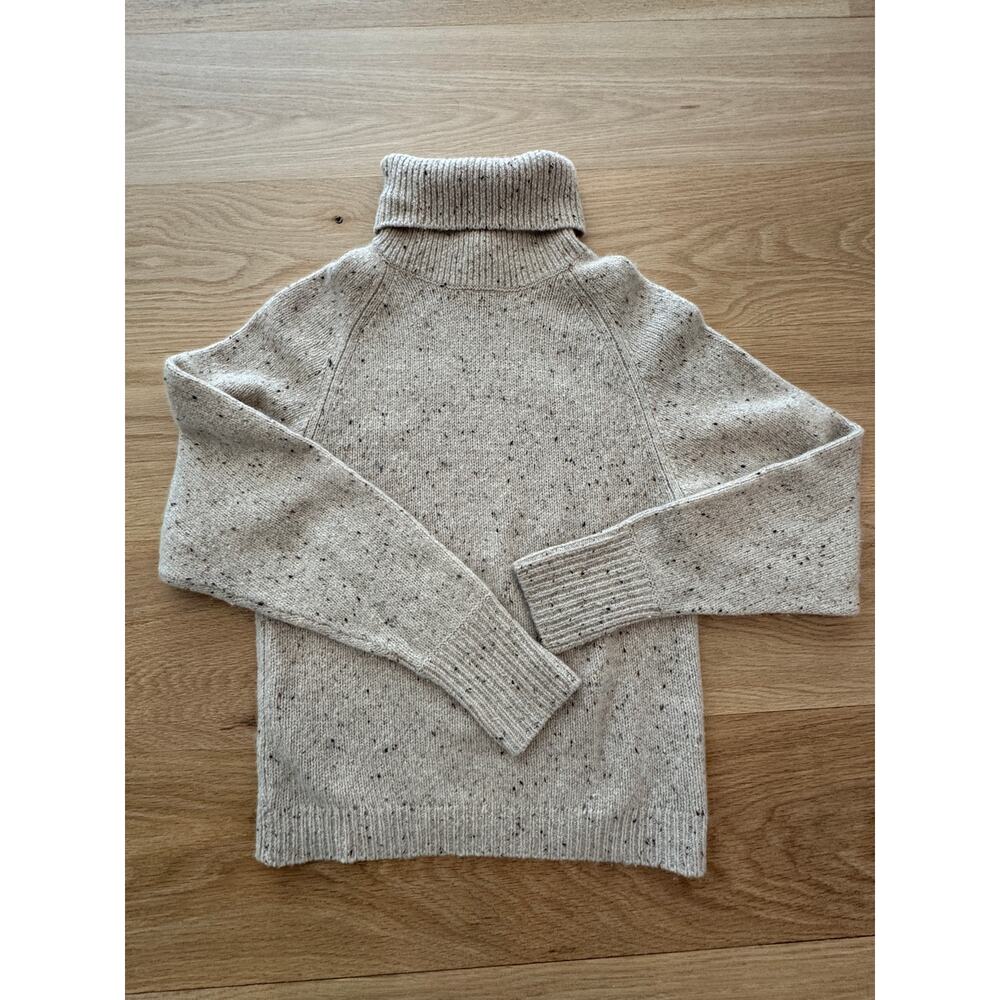 Vince Speckled Cream Turtleneck Sweater